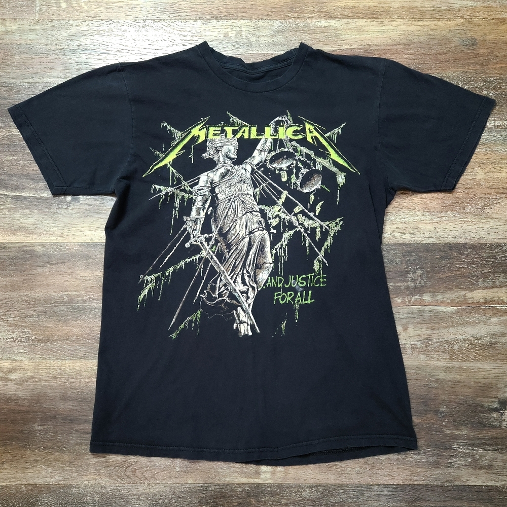 Metallica and Justice For All Cotton T-Shirt Size Large